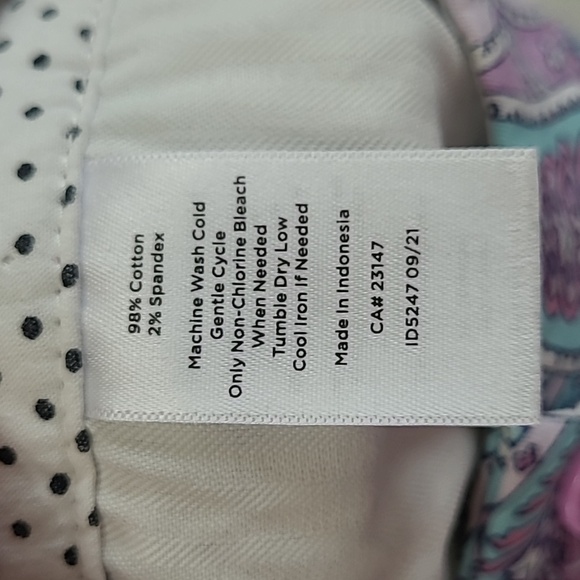 Talbots Purple Paisley Print The Perfect Crop Pant size 12 - Picture 6 of 8